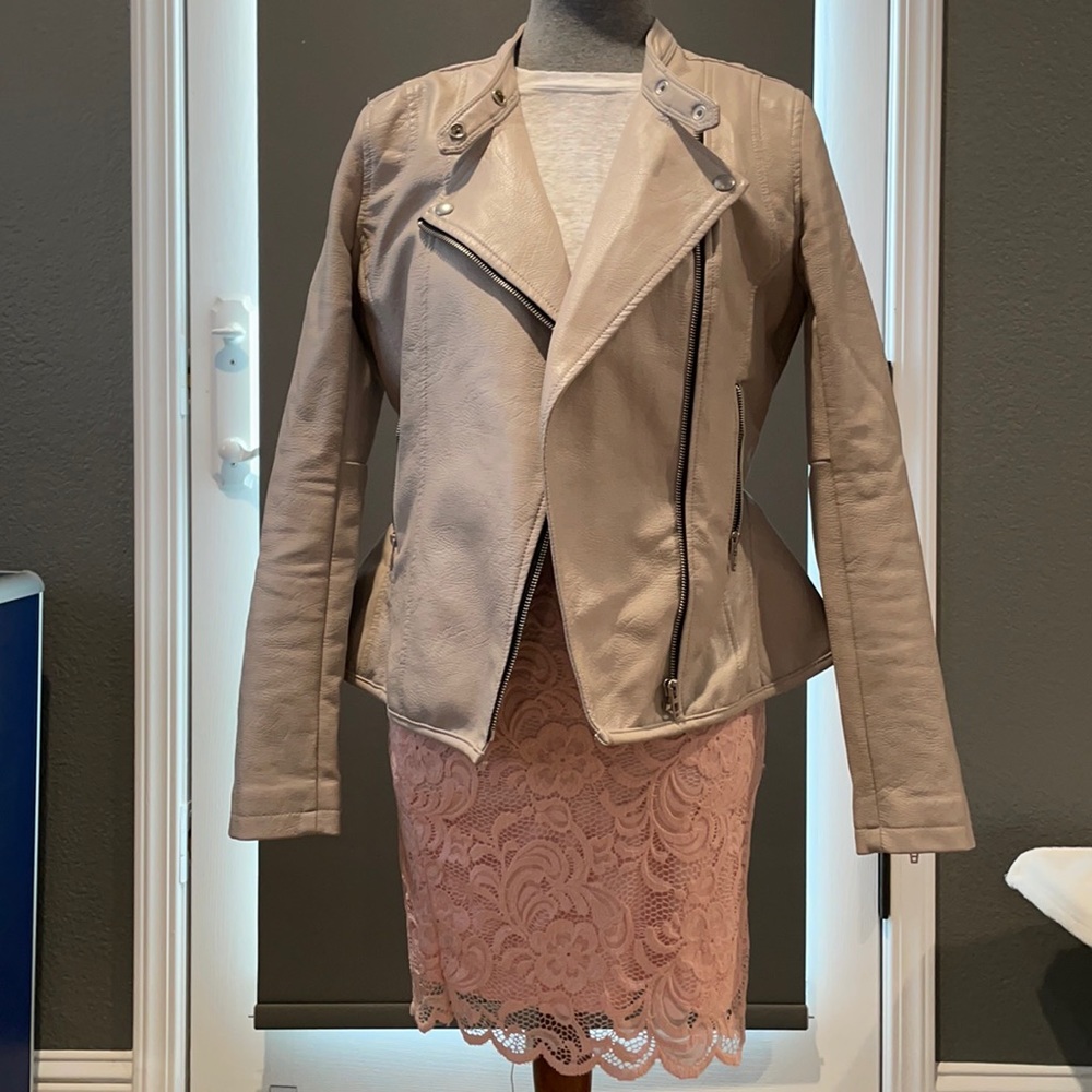 BLANKNYC FAUX LEATHER moto JACKET